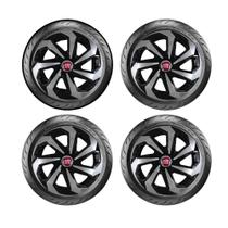Jogo 4pçs Calota Fiat Uno Atractive 2019 2020 Aro 15