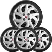 Jogo 4X Calota Fiat Palio Uno Siena Aro 14 231Cb