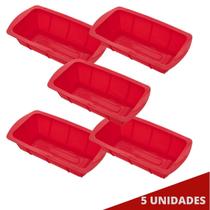 Jogo 5 Assadeiras Silicone para Pães Antiaderente Sortida