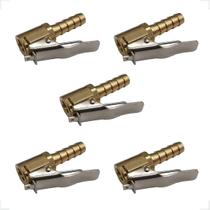 Jogo 5 Bicos Calibrador De Pneus Com Presilha 5.16 Metal Jogo 5 Bicos Calibrador De Pneus Com Presilha 5.16 Metal