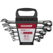 Jogo 5 chaves combinadas com catraca reversível Gedore Red Jogo 5 chaves combinadas com catraca reversível Gedore Red