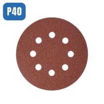 Jogo 5 Lixas Disco Com tiras autocolantes 125MM 8 Furos - MTX