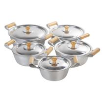 Jogo 5 Panelas Aluminio Fundido Polido 16 a 24