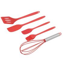 Jogo 5 Pçs Silicone Várias Cores P/ Confeitar Lovely Vibe COR:VERMELHO