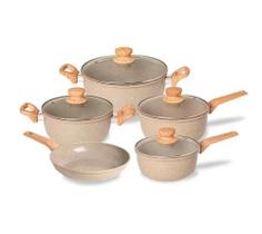 Jogo 5 Peças de Panelas Cerâmica Premium Compatível com Fogão de Indução Jogo 5 Peças de Panelas Cerâmica Premium Compatível com Fogão de Indução