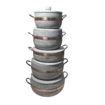 Jogo 5 peças de produtos em pedra sabão (KIT Mariana) Jogo 5 peças de produtos em pedra sabão (KIT Mariana)