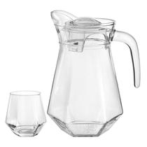 Jogo 5 Peças Jarra e Copos de Vidro com Tampa Acrílica Jarra de 1,4 litros e copos de 330ml- Jogo 5 Peças Jarra e Copos de Vidro com Tampa Acrílica Jarra de 1,4 litros e copos de 330ml-