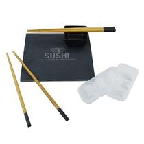 Jogo 5 peças para sushi ardósia bambu 29x24x4cm -Dynasty
