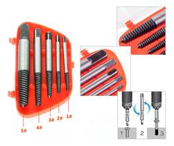 Jogo 5 Removedor Extrator De Parafusos Quebrados Espanados Jogo 5 Removedor Extrator De Parafusos Quebrados Espanados