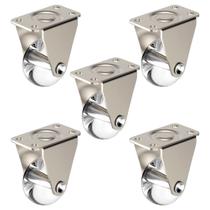 Jogo 5 Rodizio Roda Gel Silicone 35mm Fixo Placa Anti-risco Jogo 5 Rodizio Roda Gel Silicone 35mm Fixo Placa Anti-risco