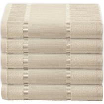 Jogo 5 Toalhas de Rosto Algodão Macio Resistente Bordar Lavabo Banheiro Secagem Rápida Absorventec Jogo 5 Toalhas de Rosto Algodão Macio Resistente Bordar Lavabo Banheiro Secagem Rápida Absorventec