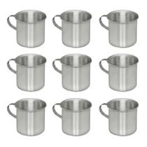 Jogo 50und Caneca Escolar Alumínio Fundido Com Alça 300ml