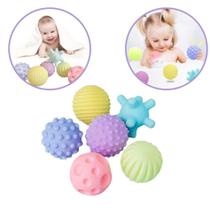 Jogo 6 Bolas Montessori Desenvolver Sensorial Motor Infantil