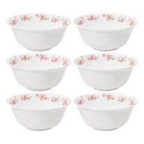 Jogo 6 Bowl Tigela Cumbuca Vidro Opalino Branco Flores Florido Flowers Pink 300ml Em Casa Tem Jogo 6 Bowl Tigela Cumbuca Vidro Opalino Branco Flores Florido Flowers Pink 300ml Em Casa Tem