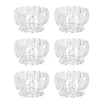Jogo 6 bowls 11 cm para sobremesa de cristal transparente Geneva Wolff - 21167