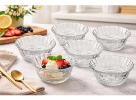Jogo 6 Bowls Angel Vidro Lyor 9cm Pote Sobremesa Petiscos Luxo Jogo 6 Bowls Angel Vidro Lyor 9cm Pote Sobremesa Petiscos Luxo
