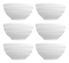 Jogo 6 Bowls Chevron Branco Germer