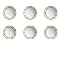 Jogo 6 bowls decorado Sublime Natal Filete ouro premium 16cm