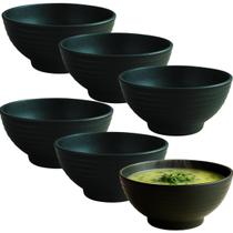 Jogo 6 Bowls Tigela Cumbuca Porcelana 500ml Sopas E Caldos