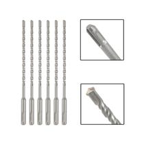 Jogo 6 Brocas SDS Plus 8x260 mm Aço Carbono Tungstênio