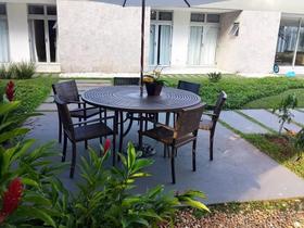 Jogo 6 Cadeiras E Mesa P/piscina Jardim - Mesa S/ombrelone