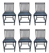 Jogo 6 Cadeiras Liane Reforçada Para Cozinha Preto