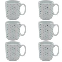 Jogo 6 canecas 150ml - Poá Colorido - Porcelana Jogo 6 canecas 150ml - Poá Colorido - Porcelana