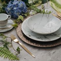 Jogo 6 Canecas 240ml Schmidt - Dec. Mármore Cinza