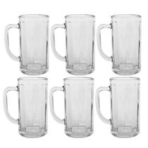 Jogo 6 Canecas Chopp Cerveja Vidro Santa Fé 500ml