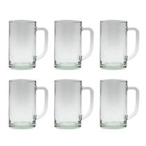 Jogo 6 Canecas Chopp Cerveja Vidro Santa Fé 500Ml