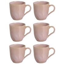 Jogo 6 Canecas Rosas 273ml Cerâmica Xícaras Chá Porto Brasil Litchi Degrade Jogo 6 Canecas Rosas 273ml Cerâmica Xícaras Chá Porto Brasil Litchi Degrade