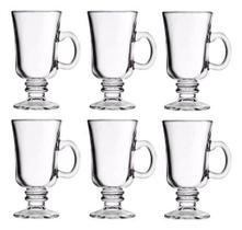 Jogo 6 Canecas Vidro Irish Coffe Capuccino Café Quente ou Frio Dolce Gusto 250ml - Original