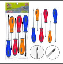 Jogo 6 Chave De Fenda e Philips Imantada FBG-3203