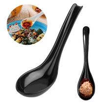 Jogo 6 Colher Oriental De Melanina Japonesa Preto