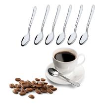 Jogo 6 Colheres de Chá Aço Inox Prata Linha Bronze Em Casa Tem 12,5cm