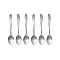 Jogo 6 Colheres De Sobremesa Inox Para Doces E Confeitaria Jogo 6 Colheres De Sobremesa Inox Para Doces E Confeitaria