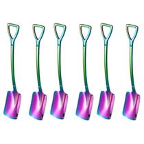 Jogo 6 Colheres Para Chá / Sobremesa Modelo Pá Furtacor Rainbow Aço inox