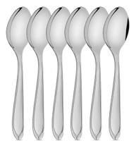 Jogo 6 Colheres Sobremesa Kit Colher Inox Tramontina Laguna