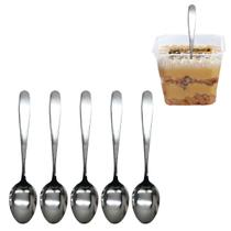 Jogo 6 Colheres Sopa em Aço Inox Talher Para Cozinha