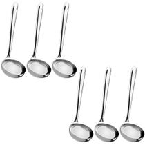 Jogo 6 Conchas Inox de Sopa Feijão Molho 7cm Utensílios Cozinha Taumer