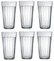 jogo 6 Copo Americano Em Vidro Long Drink 450ml Nadir