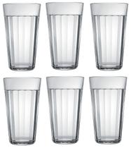 Jogo 6 Copo Americano Em Vidro Long Drink 450Ml Nadir