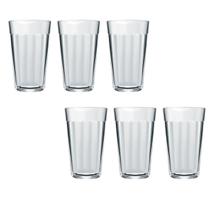 Jogo 6 Copo Americano Vidro Long Drink 345ml Cristal Nadir
