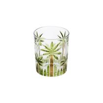 Jogo 6 copo baixos 340ml de cristal de chumbo Palm Tree Handpaint Wolff - 21128