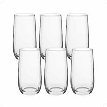 Jogo 6 Copo de Vidro Alto Liso Transparente 360ml Home & Co