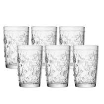 Jogo 6 Copo de Vidro New Butterfly Borboleta Flores Cristal Ecológico 330ml Lyor