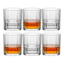 Jogo 6 Copo de Whisky Vidro Baixo Rocks Cristalle Drink Uisque Negroni Lapidado Haüskraft 310ml