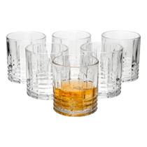 Jogo 6 Copo Whisky 340ml Vidro Transparente On The Rocks Bar Negroni Drinks Premium - MIMOStyle