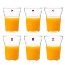 Jogo 6 Copos 250ml Vidro Suco Chá Cerveja Chocolate Iittala