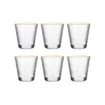 Jogo 6 Copos 300ml Com Borda Dourada Hammers Gold Hauskraft Jogo 6 Copos 300ml Com Borda Dourada Hammers Gold Hauskraft